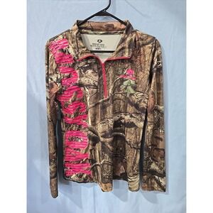 Women's XL Camo Mossy Oak Pullover 1/4 Zipp